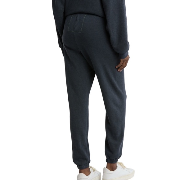 AVIATOR NATION Glitter Heart Sweatpants - Charcoal / Neon Pink  - Sz - Medium - Picture 9 of 9